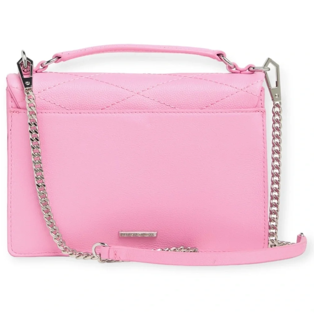 REBECCA MINKOFF Je T'aime Purse Shoulder Bag Medium Bubblegum Pink Handbag NWT - Picture 5 of 8